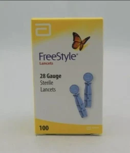 Abbott FreeStyle Lancets 28 Gauge Sterile Lancets 100 Count 01/21 NEW IN BOX - Picture 1 of 2