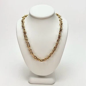 Authentic Tiffany Hardwear Necklace 18k Yellow Gold Small Link 18'' - Picture 1 of 10