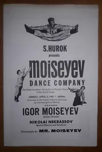 1965 PLAYBILL IGOR MOISEYEV DANCE CO SOL HUROK SEATTLE ARENA 00235 - Picture 1 of 8