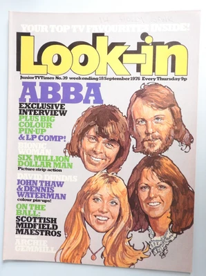 Look-in Magazine #39 - 18th Sep 1976  - Abba The Sweeney Bionic Woman Space 1999 - Image 1 of 3