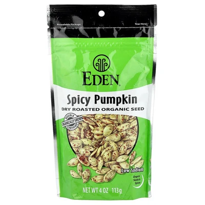 Organic Spicy Pumpkin Seeds, Dry Roasted, 4 oz (113 g) - Image 1 of 2