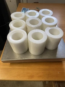 POM weiß, Rohr, D 80/50mm, L 90mm, 9 Stück, Rundmaterial - Bild 1 von 1