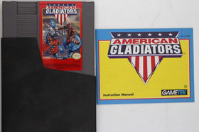 American Gladiators Nintendo NES Cartridge and Manual Tested and Working