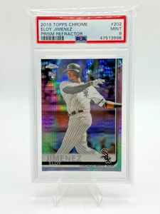 2019 Topps Chrome Eloy Jimenez RC Prism Refractor Rookie #202 White Sox PSA 9 - Bild 1 von 2