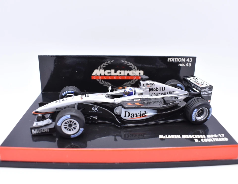 Model Car Formula 1 F1 1:43 McLaren Mercedes MP4-17 Minichamps Coulthard - Image 1 of 4