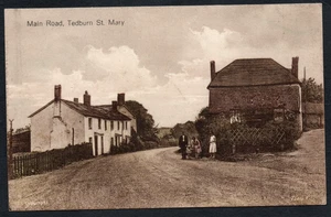 Postcard Tedburn St Mary nr Exeter Devon village Main Road postmark 1936 - Picture 1 of 2