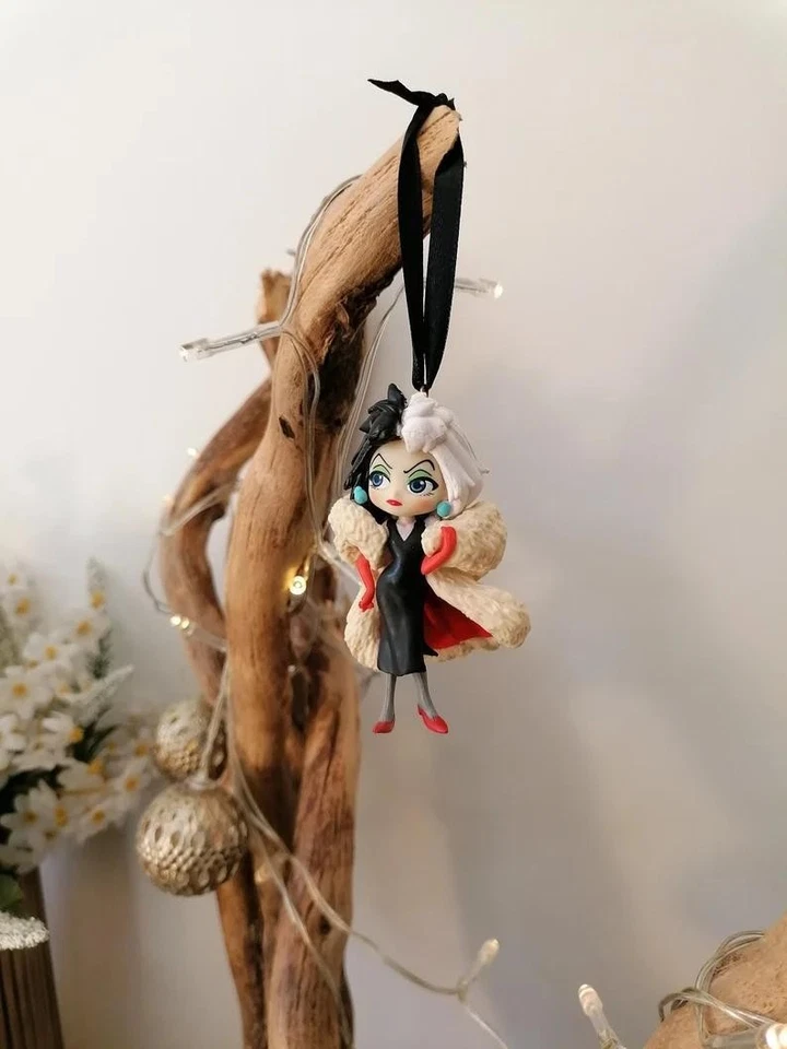 Disney Villains Christmas Decoration Figure, Ornament, Baubles, Cruella, Ursula