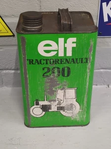 Oldtimer Französischer Elf Renault, Traktor Renault 200, 5 Liter Öl Blech / Dose EL82 - Bild 1 von 11