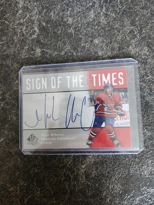 2000-01 SP Authentic Sign Of The Times Mike Ribeiro Card# RO - Image 1 of 2