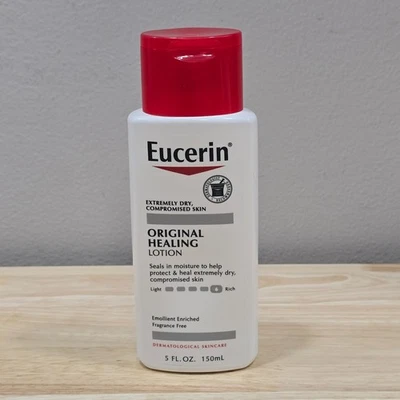Eucerin Original Healing Lotion 5 fl oz 150ml Emollient Enriched Fragrance Free - Image 1 of 2