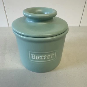 Cafe Butter Bell Crock L. Tremain Matte Aqua Light Sea Foam Color 2023 Original - Picture 1 of 6