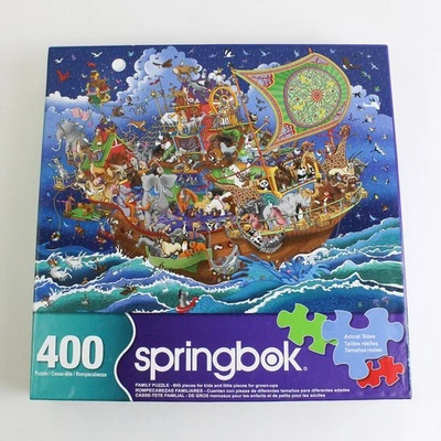 Springbok 400 Pc Family Jigsaw Puzzle Noah's Ark, Large Pieces 2020 Complete  - Image 1 of 4