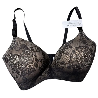 Natori Nursing Bra Black Lace Contour Maternity Private Luxuries.Sz 32DDD - Image 1 of 4