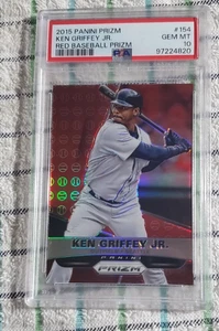 2015 Panini Ken Griffey Jr Red Baseball Prizm #154 PSA 10 - Bild 1 von 2