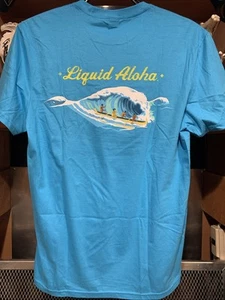 Kona Big Wave Liquid Aloha Outriger Canoe Club Shirt Med Blue Distributor NWOT - Picture 1 of 7
