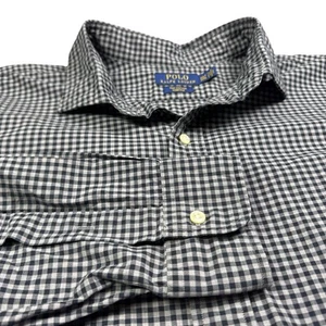 Polo Ralph Lauren Shirt Men 3XLT Gingham Check Cotton Stretch Sleeve Performance - Picture 1 of 7
