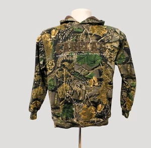 Cabelas Seclusion 3D Woodland Camo Hoodie Sweatshirt Youth Size L Reg Cotton Pol - Picture 1 of 8