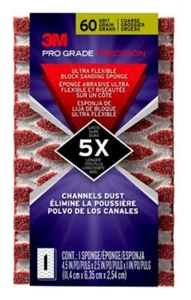 3 Ciascuno 3M™ 2500PGT-60C-UF 4,5 pollici x 2,5 pollici x 1 pollice, grana 60, grossolana ultra flessibile - Foto 1 di 1