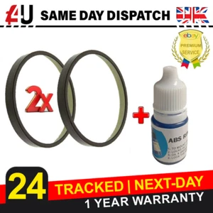 2X ABS MAGNETIC RING FOR PEUGOT 2008,3008,508,5008, REAR + RETAINER - Picture 1 of 5