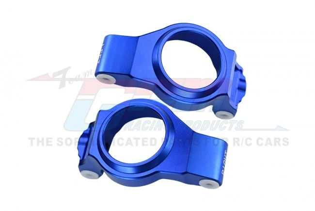 GPM Blue Aluminum Front Caster Blocks C-hubs for Traxxas X-maxx 6s 8s