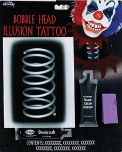 Fun World Bobblehead Illusion Tattoo 4pc Makeup Kit, Black Gray - Picture 1 of 1