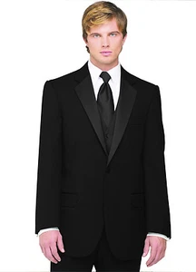 Sizes 38-64 X-Long. 6-Piece Complete Tuxedo Package with Vest & Tie - Picture 1 of 1