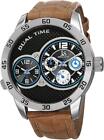 Joshua And Sons Js97ssbr Dual Time Day Date Gmt Blue Accented Mens Watch