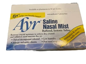 Ayr Saline Nasal Mist 8ml (0.27 fl oz) each ~ Exp 04/2027~ Box of 5 ~ Trial Size - Picture 1 of 4