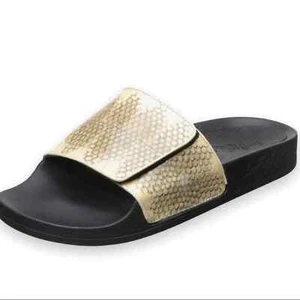 Loeffler Randall Snakeskin Print Platform Pool Slide Size 10 - Picture 1 of 6