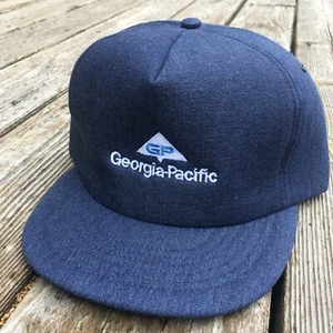 Vtg Trucker Hat Denim All Foam Georgia Pacific UNWORN 80s Ownco USA GP - Picture 1 of 3