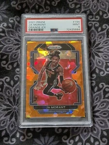 2021-22 Panini Prizm Ja Morant Orange Ice #194 Grizzlies PSA 9 Mint - Picture 1 of 4
