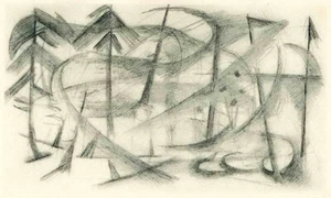 Wehender WALD - Franz MARC - OriginalLichtdruck 1920 - Der BLAUE REITER - Picture 1 of 1