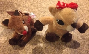 Rudolph The Red Nosed Reindeer Rudolph Plush Doll + Clarice Plush New Free Ship - Imagen 1 de 4
