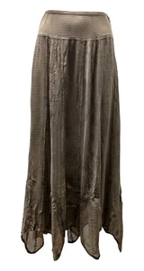 WOMENS HIPPIE BOHO MAXI SKIRT PANEL EMBROIDERED 3 BUTTON SIDE CLOSURE - SIZE 16 - Picture 1 of 7