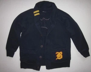 GAP Kids Boys Cotton Fleece Shawl Jacket Cardigan Navy Size M (8) - Picture 1 of 6