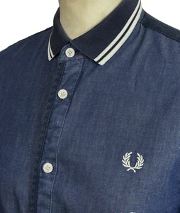 Fred Perry | Camisa Manga Corta Lata Mediana (Roja) Mod Scooter Ska Informal - Imagen 1 de 7