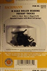 Camiones con rodamientos de rodillos a escala N Bachmann 42535 con acopladores de nudillos E-Z-Mate (2) - Imagen 1 de 1