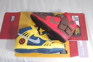 Taglia 12 Custom Bull Airs COPPIA MISTA di Deadpool e Wolverine Dunk High - Foto 1 di 19