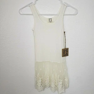 New PPLA Clothing Girl's Kid's Junior's Size S (7-8) White Tank Top (B1) - Picture 1 of 7