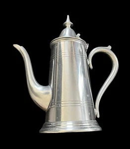 Vintage Stieff Colonial E-50 Pewter Tea Coffee Pot 10” Tall - Picture 1 of 4