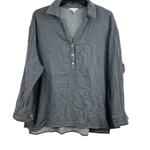 Terra Sky Shirt Plus Size 2X Gray And White 20W 22W A50 - Picture 1 of 4