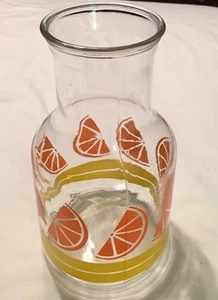 Vintage Libbey Carafe / Pitcher / Decanter Orange Slices Design - Picture 1 of 4