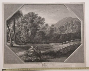 ANTICA INCISIONE ORIGINALE CLAUDE LORRAIN GELLEE DANIEL LERPINIERE GRAVURE  - Imagen 1 de 6