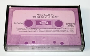 KING KOBRA "Thrill of a Lifetime" RARE PROMO ADVANCE Cassette Tape 1986 Capitol - Picture 1 of 5