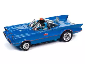 Auto World 4Gear SC395-3 1966 TV Series Batmobile (Blue) HO Scale Slot Car - Picture 1 of 4