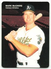 1989 MOTHER'S COOKIES MARK MCGWIRE MARK MCGWIRE OAKLAND ATHLETICS #1