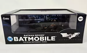 DC Batman Begins Batmobile 1:43 Scale Model Eaglemoss Hero Collector Unopened - Picture 1 of 10