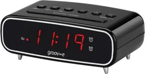 Groove Rise Digital Alarm Clock with FM Radio LCD Display & Backup Battery - Picture 1 of 3