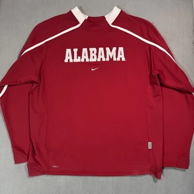 Nike Alabama Crimson Roll Tide Vtg Y2K Center Swoosh Sport Thermal Sweatshirt XL - Image 1 of 4