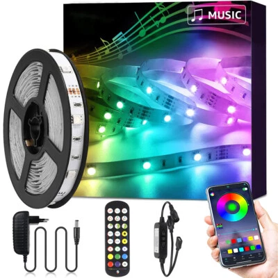 LED Stripe RGB Leiste Streifen 5050 SMD Band Leuchte Leuchte Lichterkette 7m-30m - Bild 1 von 4